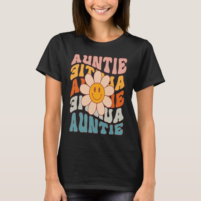 Auntie Smiling Flower Cute Aunt Niece Nephew Idea T-Shirt (Vorderseite)