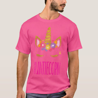 Auntiecorn Tante Unicorn Kostüm T-Shirt