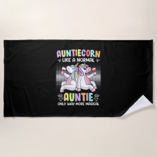 Auntiecorn Tanten Muttertag-Einhorn-Fan-Tanten Strandtuch