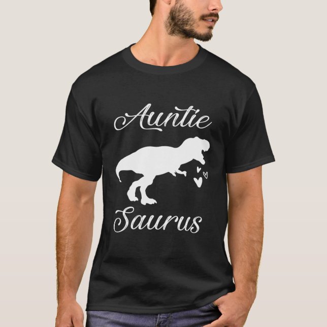 Auntiesaurus Geschenk Tante Saurus Dinosaurier New T-Shirt (Vorderseite)