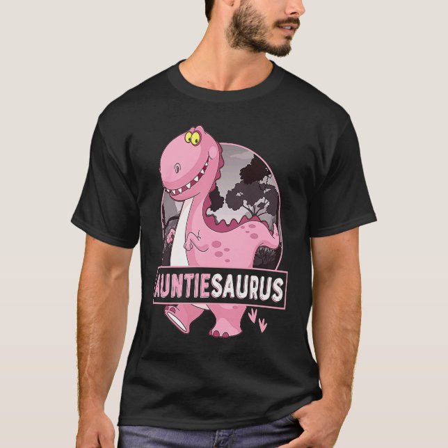Auntiesaurus Rex Dinosaur Auntie Saurus Family Mat T-Shirt (Vorderseite)