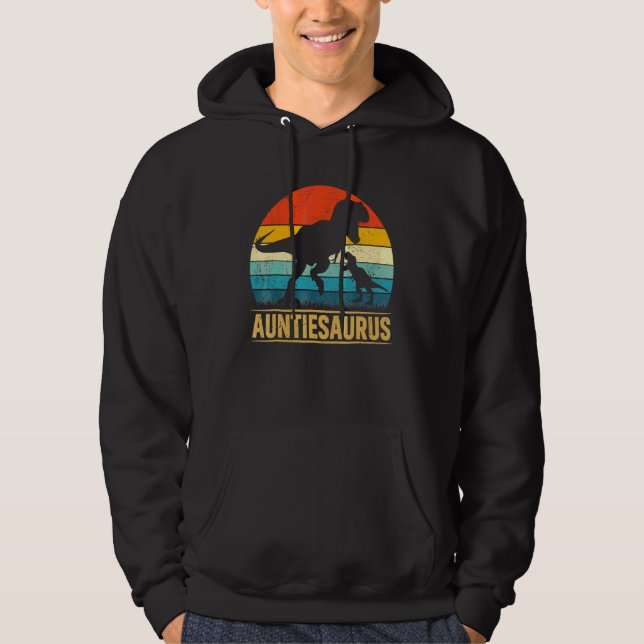 Auntiesaurus Rex Dinosaurier Auntie Muttertag Hoodie (Vorderseite)