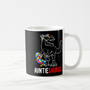 Auntiesaurus T Rex Dinosaur Autismus-Bewusstsein A Kaffeetasse