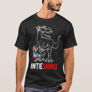 Auntiesaurus T Rex Dinosaur Autismus-Bewusstsein A T-Shirt