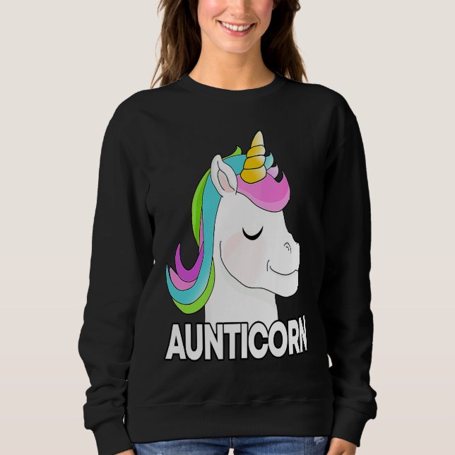 Aunts, funny unicorn, aunt family, aunt sweatshirt (Vorderseite)