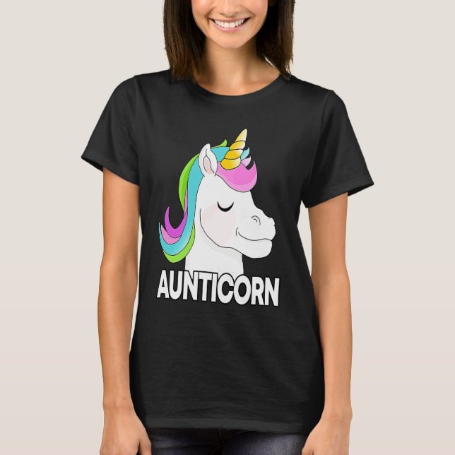 Aunts, funny unicorn, aunt family, aunt T-Shirt (Vorderseite)
