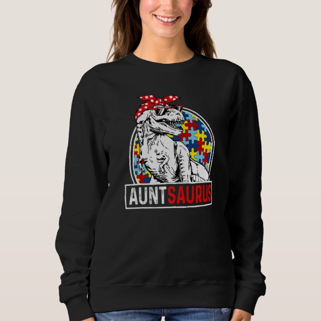 Auntsaurus Rex Dinosaur Autism Aunt Saurus Family  Sweatshirt (Vorderseite)