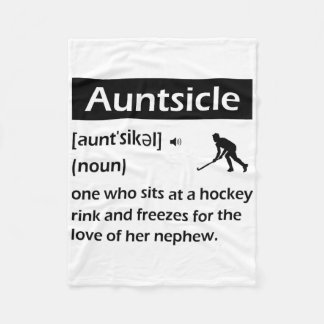 Auntsicle Funny Hockey Aunt Sicle Definition Women Fleecedecke