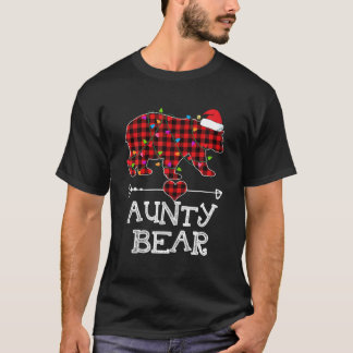 Aunty Bear Christmas Pajama Red Kariert Buffalo Fa T-Shirt