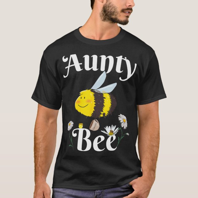 Aunty Bee T-Shirt Funny Beekeeper Mama Blumenfamil (Vorderseite)