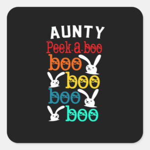 Aunty Bunny Game für Neugierige Kinder Erwachsene Quadratischer Aufkleber