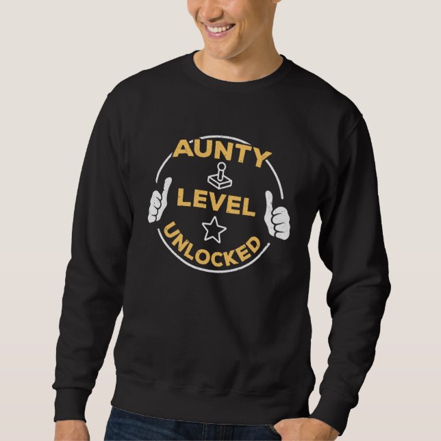 Aunty Level Unlocked Soon To Be Aunty Sweatshirt (Vorderseite)