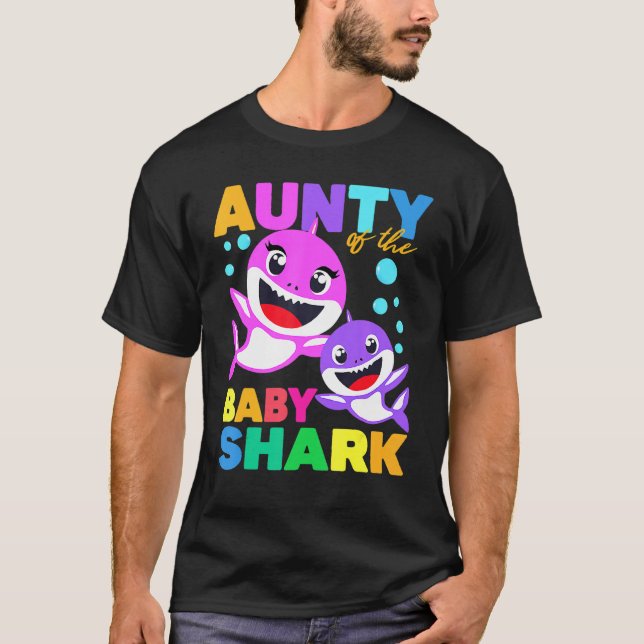 Aunty of the Baby Birthday Shark Aunty Shark Chris T-Shirt (Vorderseite)