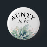 Aunty to be - Watercolor Süßes Baby Shower Bu<br><div class="desc">Aquarellbilder und Blätter für Babydusche</div>