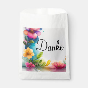 Auqarell Blumen bunt Geschenktütchen