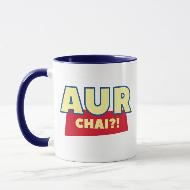 Aur chai? Funny Chai Indian Food Pun Tee Kaffee Tasse (Links)