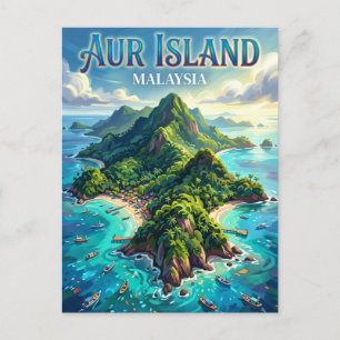 Aur Insel Malaysia Postkarte