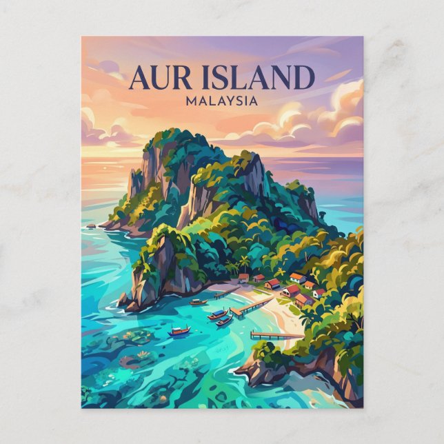 Aur-Insel Malaysia Postkarte (Vorderseite)