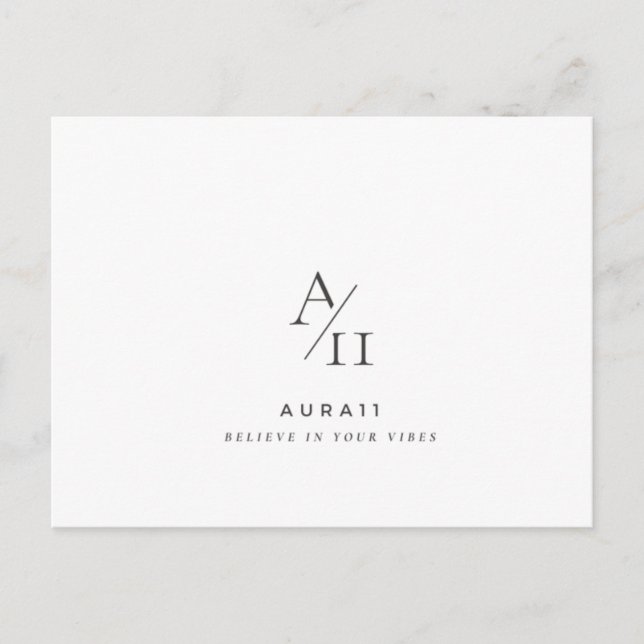 Aura11 glaubt an eure Lebensweise Postkarte (Vorderseite)