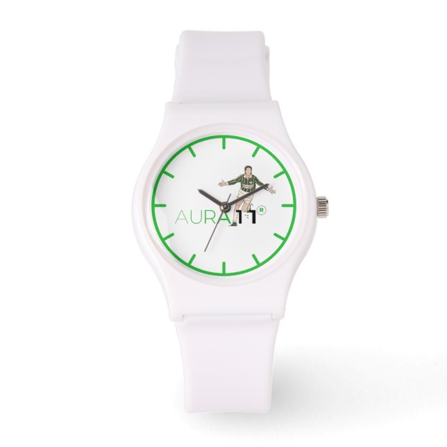 AURA11 Luxury Minimalist White Watch Armbanduhr (Vorderseite)