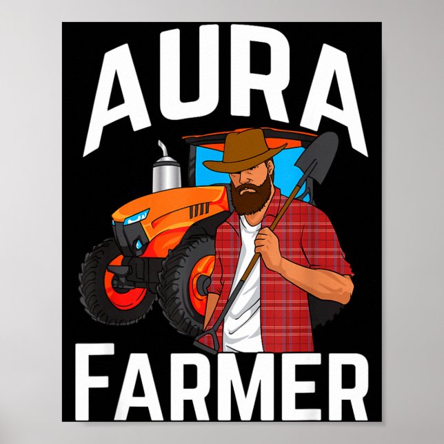 Aura-Bauer Lustiges Meme  Poster (Vorne)