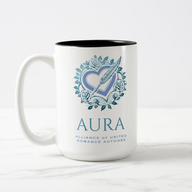 AURA-blaue Tasse (Links)
