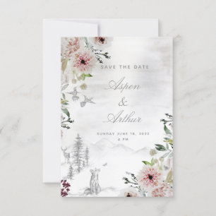Aura der Natur Hochzeit Speichern Sie die Datumska Save The Date