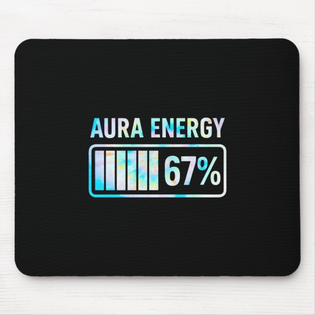 Aura Energie 67 67 Sechs Sieben Meme  Mousepad (Vorne)