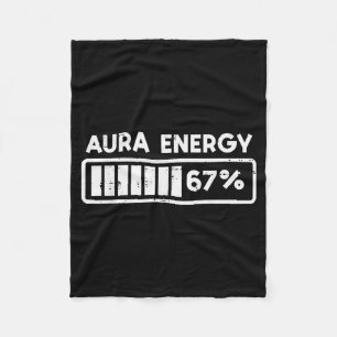 Aura Energie 67 Lustige Zahl 6 7 Meme Kinder Jugen Fleecedecke