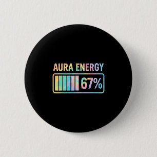 Aura Energie 67 Lustiger Sechs Sieben Meme Gen Alp Button
