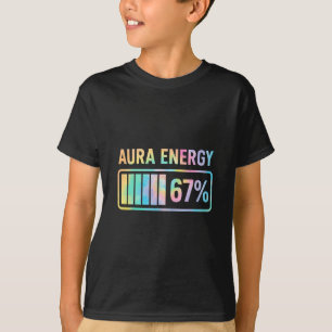 Aura Energie 67 Lustiges Sechs Sieben Meme Gen Alp T-Shirt