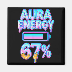 Aura Energie 67 Meme Eiscreme-Tropf 6 7 Lustig Six Magnet