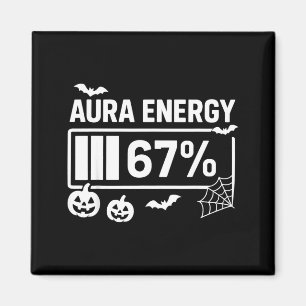 Aura Energie 67 Prozent 6 7 Meme Halloween Magnet