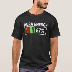 Aura Energie 67 Prozent Batteriemeter spirituelles T-Shirt