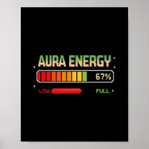 Aura Energie bei 67 Lustig Six Seven Meme Gen Alph Poster