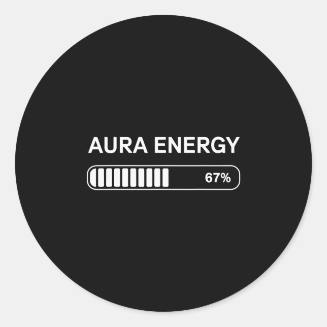 Aura Energie bei 67  Runder Aufkleber (Vorderseite)
