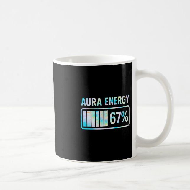 Aura Energy 67 67 Six Seven Meme Kaffeetasse (Rechts)