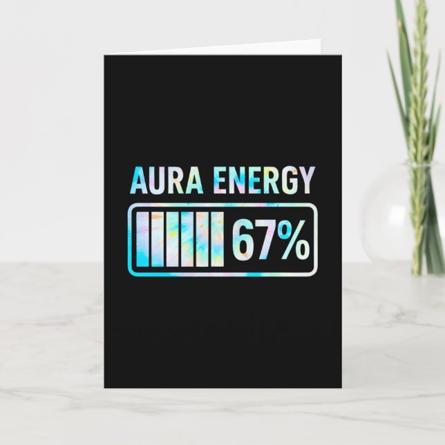 Aura Energy 67 67 Six Seven Meme Karte (Vorderseite)