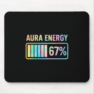 Aura Energy 67 Funny Six Seven Meme Gen Alpha Slan Mousepad