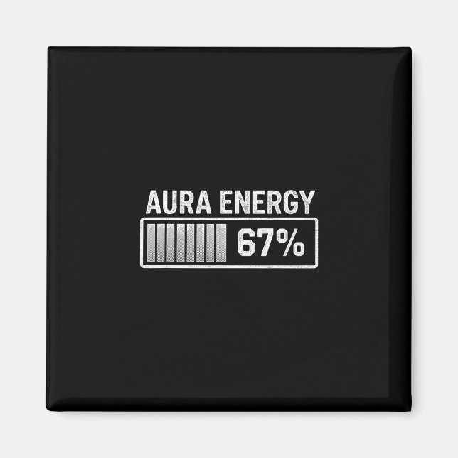 Aura mit 67 Lustiges Sechs Sieben Meme Gen Alpha S Magnet (Vorne)