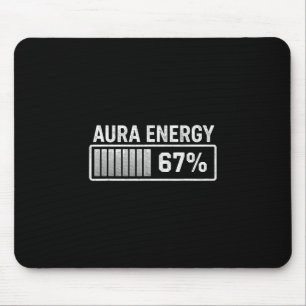 Aura mit 67 Lustiges Six Seven Meme Gen Alpha Slan Mousepad