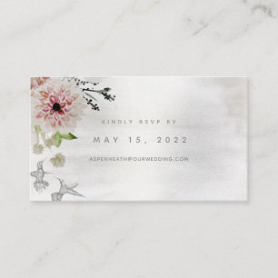 Aura of Nature Wedding Online RSVP Card Visitenkarte
