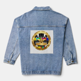Auraluxy "Erfolgreich geladen" Golden Bee Premium Jeansjacke