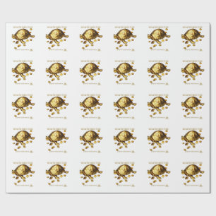 AURALUXY™ Goldene Schildkröte – Wohlstand-Mentalit Geschenkpapier