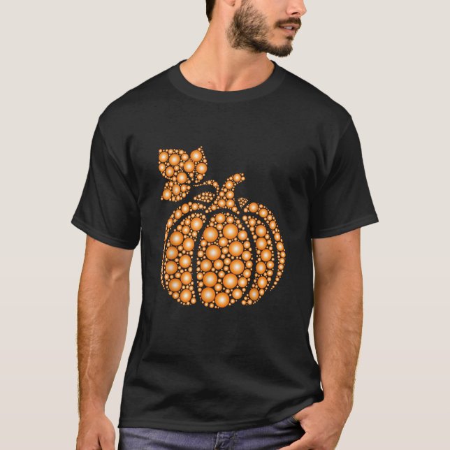 Aureate Herbst Polka Dot Pumpkin Internationa T-Shirt (Vorderseite)