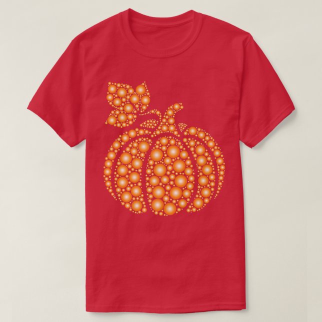 Aureate Herbst Polka Dot Pumpkin Internationa T-Shirt (Design vorne)