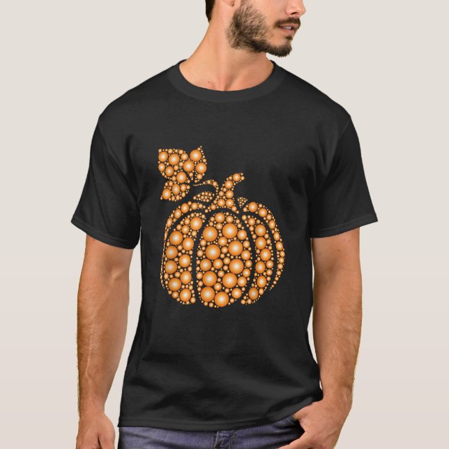 Aureate Herbst Polka Dot Pumpkin Internationa T-Shirt (Vorderseite)