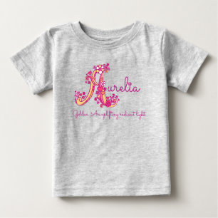 Aurelia Girls Name & Bedeutung Ein monogramm Shirt
