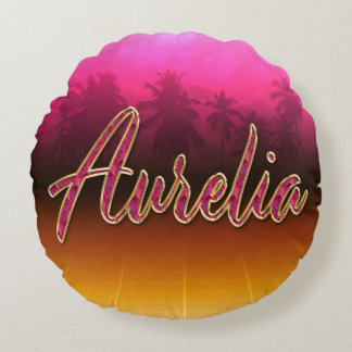 Aurelia Vorname Name golden pink Kissen