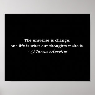 Aurelius Universe ist Change Quote Poster